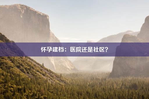 怀孕建档：医院还是社区？