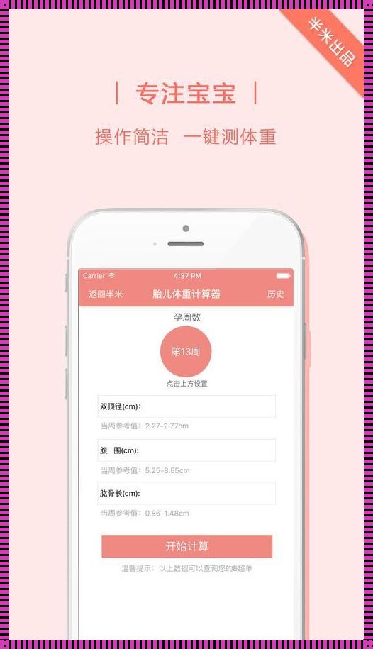 胎儿体重预测计算器：助您轻松了解宝宝的成长状况