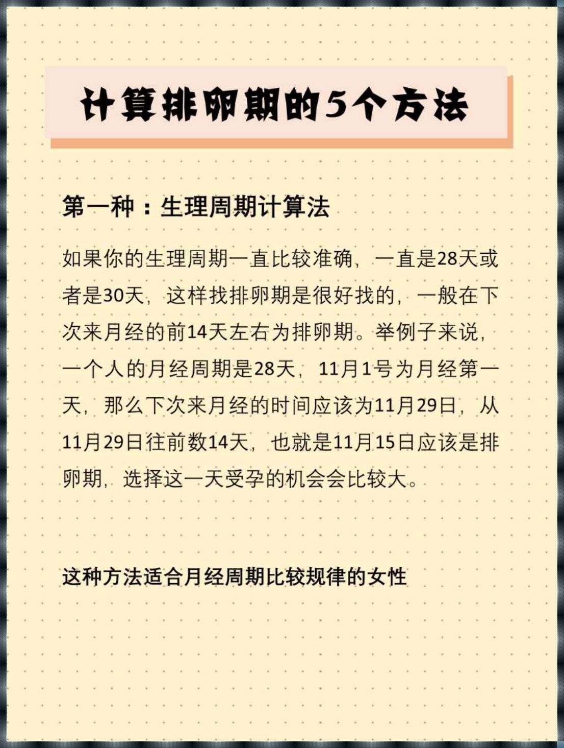 掌握排卵期计算方法，助力备孕之路！