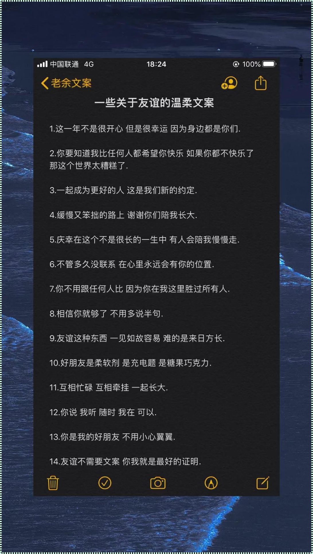 友谊文案温柔简短，惊现人间真情