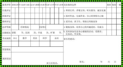 小学劳动评价表家长寄语：温馨的评语，深情的期待