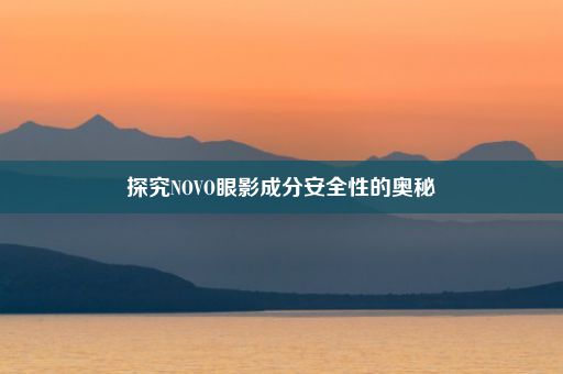 探究NOVO眼影成分安全性的奥秘