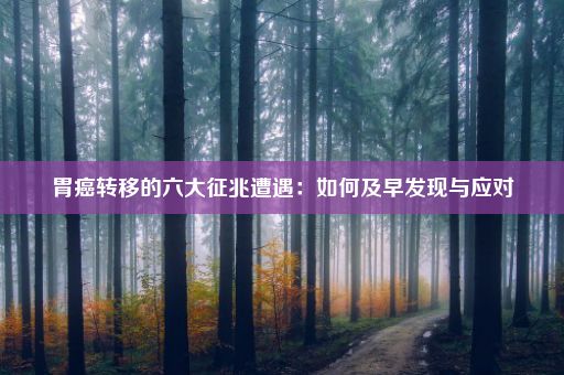 胃癌转移的六大征兆遭遇：如何及早发现与应对