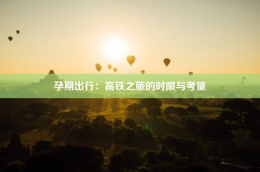 孕期出行：高铁之旅的时限与考量