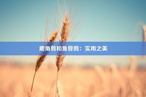 鹿角剪和鱼骨剪：实用之美