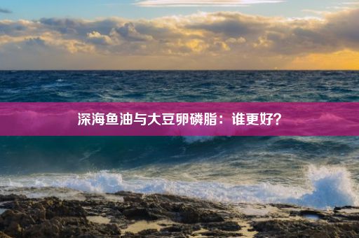 深海鱼油与大豆卵磷脂：谁更好？