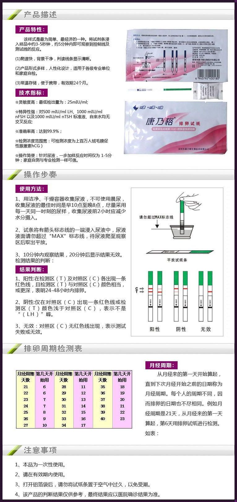 康乃格排卵试纸说明书：为您揭示孕育生命的秘密