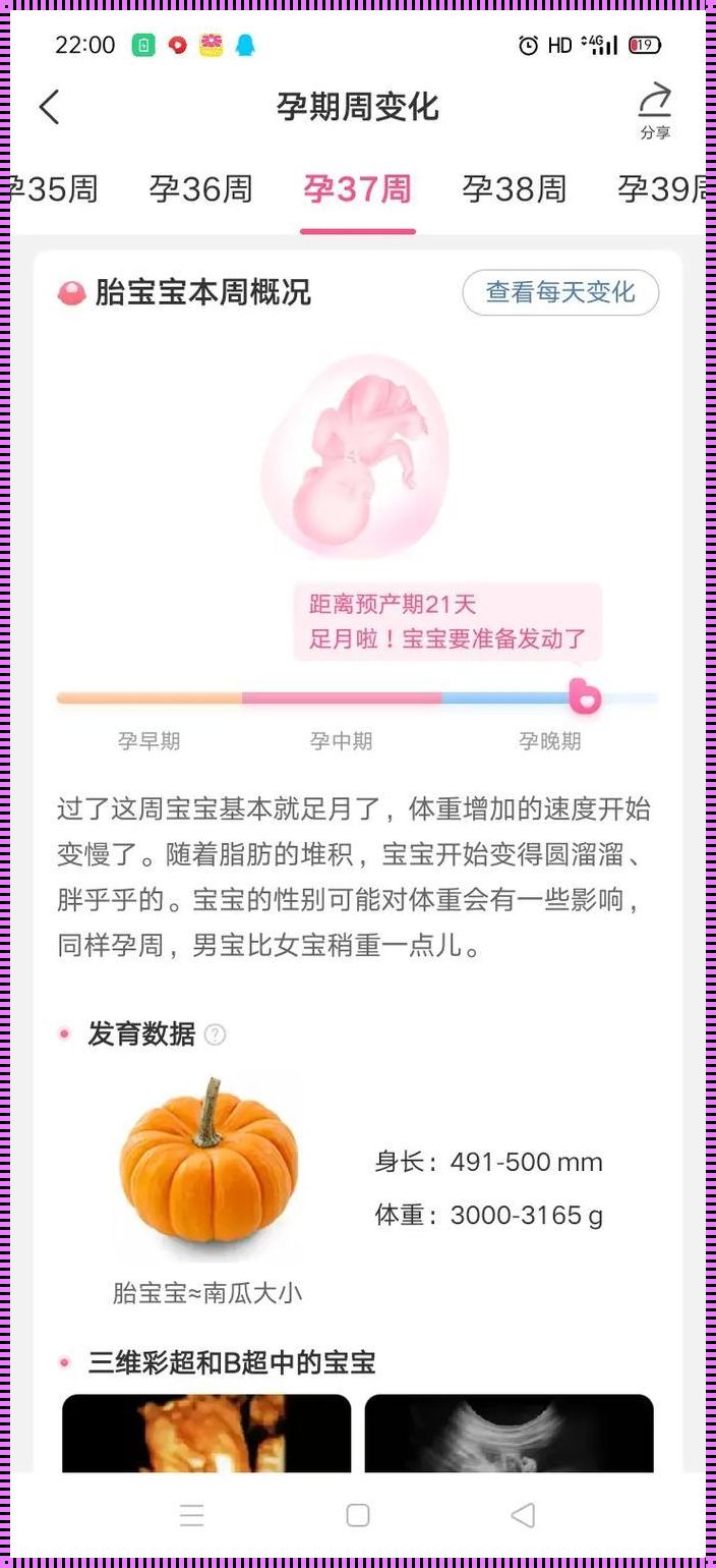 孕妇37周了是不是要生