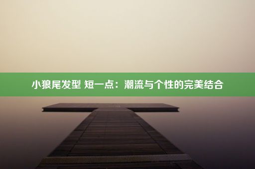 小狼尾发型 短一点：潮流与个性的完美结合