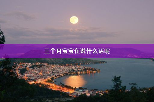 三个月宝宝在说什么话呢