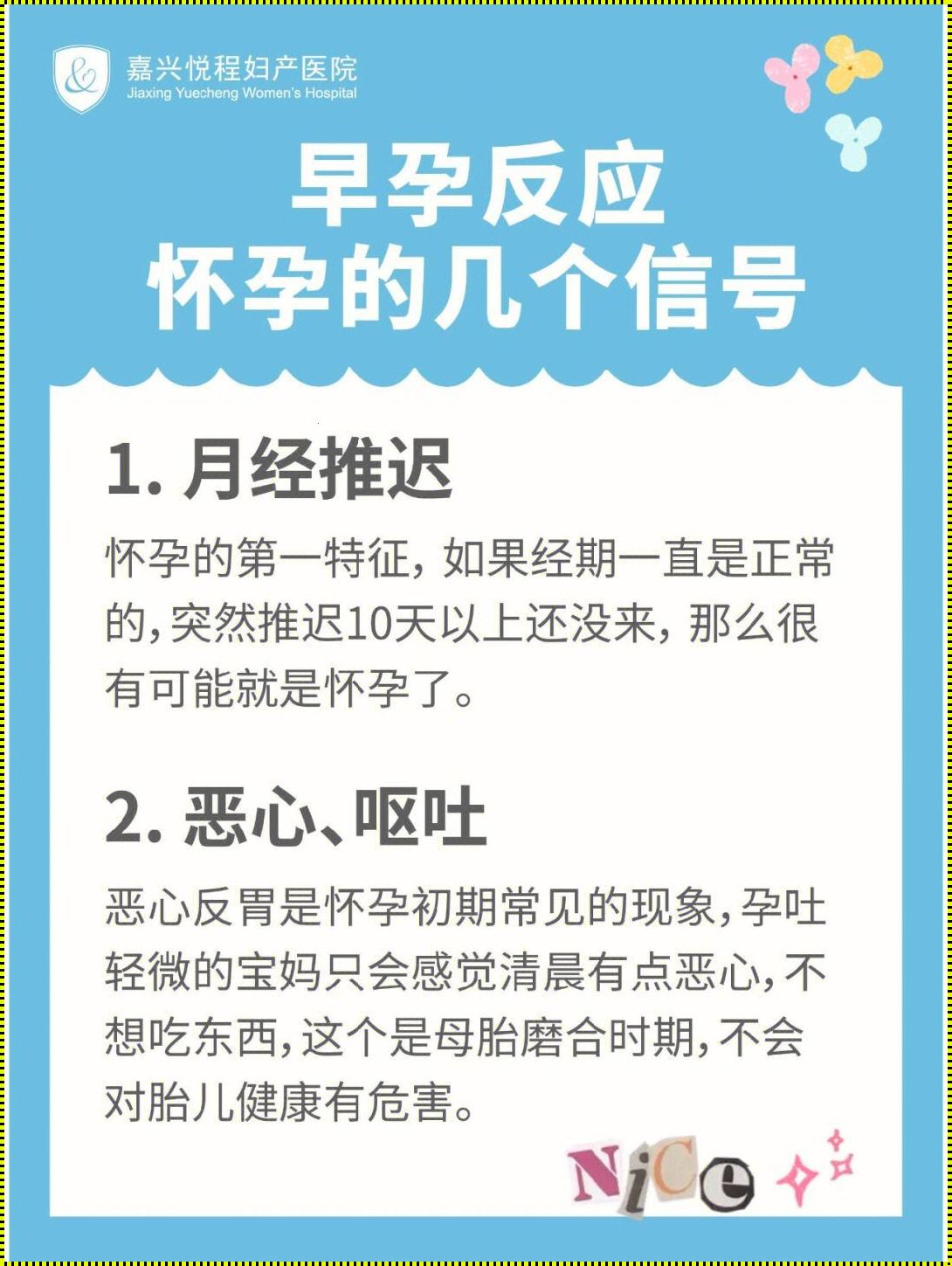 怀孕初期迹象：揭秘生命的悄悄起步