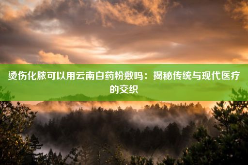 烫伤化脓可以用云南白药粉敷吗：揭秘传统与现代医疗的交织