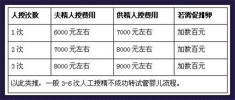 人工授精全费用解析：寻求生命的代价