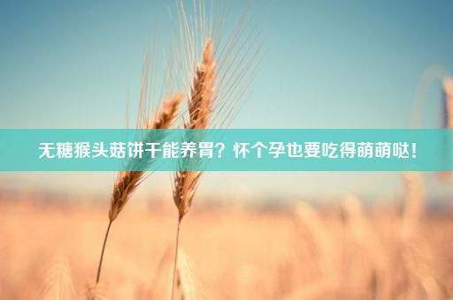 无糖猴头菇饼干能养胃？怀个孕也要吃得萌萌哒！