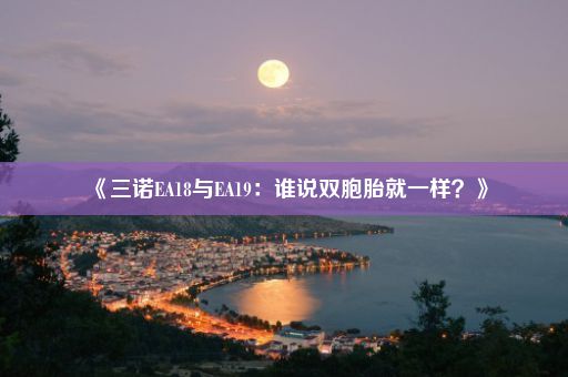 《三诺EA18与EA19：谁说双胞胎就一样？》