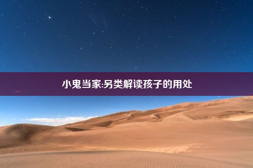 小鬼当家:另类解读孩子的用处