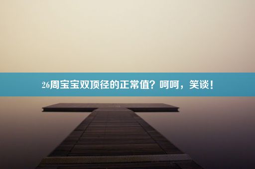 26周宝宝双顶径的正常值？呵呵，笑谈！