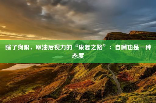 瞎了狗眼，取油后视力的“康复之路”：自嘲也是一种态度