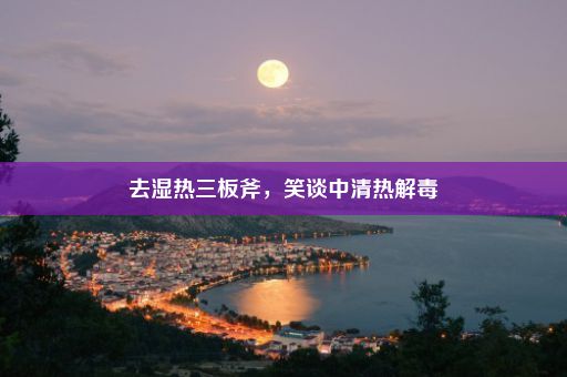 去湿热三板斧，笑谈中清热解毒