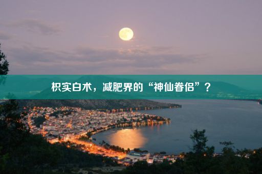 枳实白术，减肥界的“神仙眷侣”？