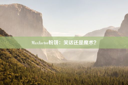 Maxfactor粉饼：笑话还是魔术？