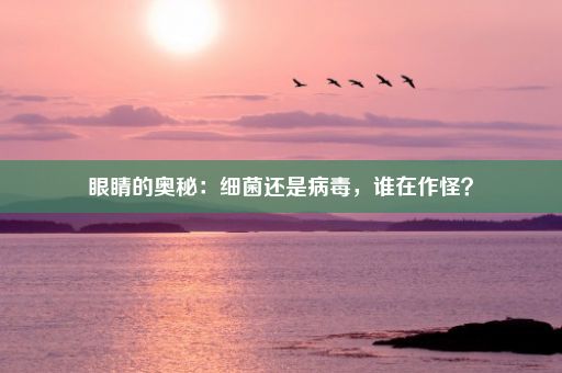 眼睛的奥秘：细菌还是病毒，谁在作怪？