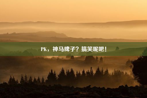 PK，神马牌子？搞笑呢吧！