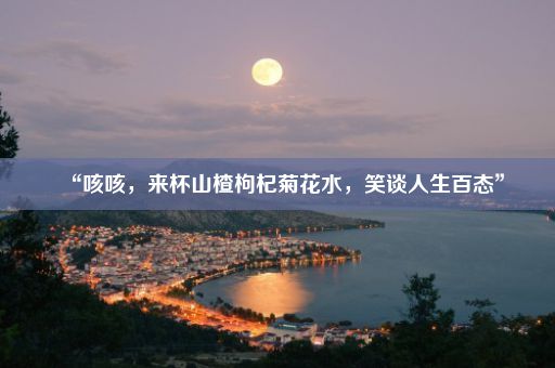 “咳咳，来杯山楂枸杞菊花水，笑谈人生百态”