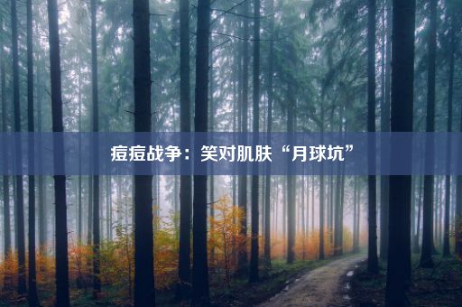 痘痘战争：笑对肌肤“月球坑”