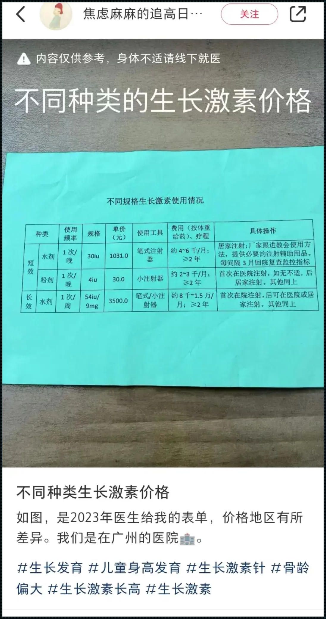 打增高的针一年，费用几何？搞笑揭秘！