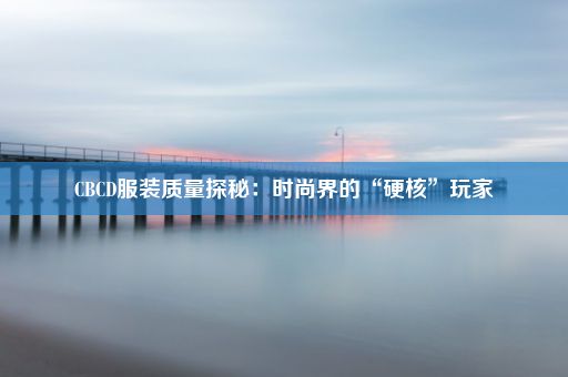 CBCD服装质量探秘：时尚界的“硬核”玩家