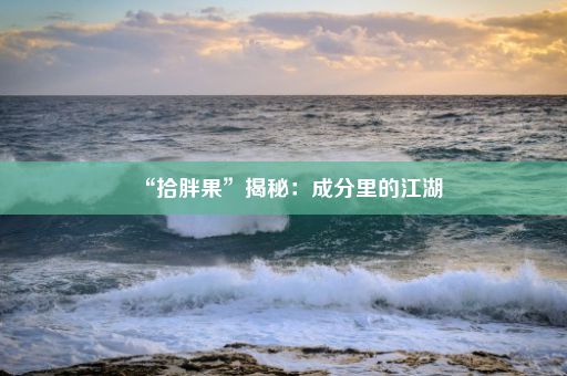 “拾胖果”揭秘：成分里的江湖