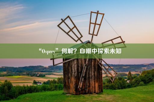 “Osprey”何解？自嘲中探索未知