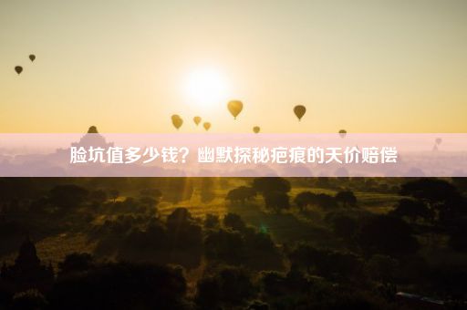 脸坑值多少钱？幽默探秘疤痕的天价赔偿