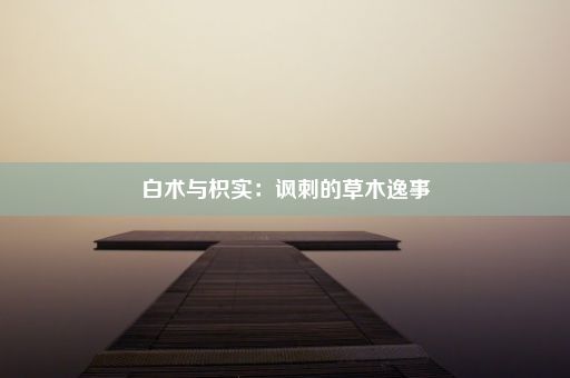 白术与枳实：讽刺的草木逸事