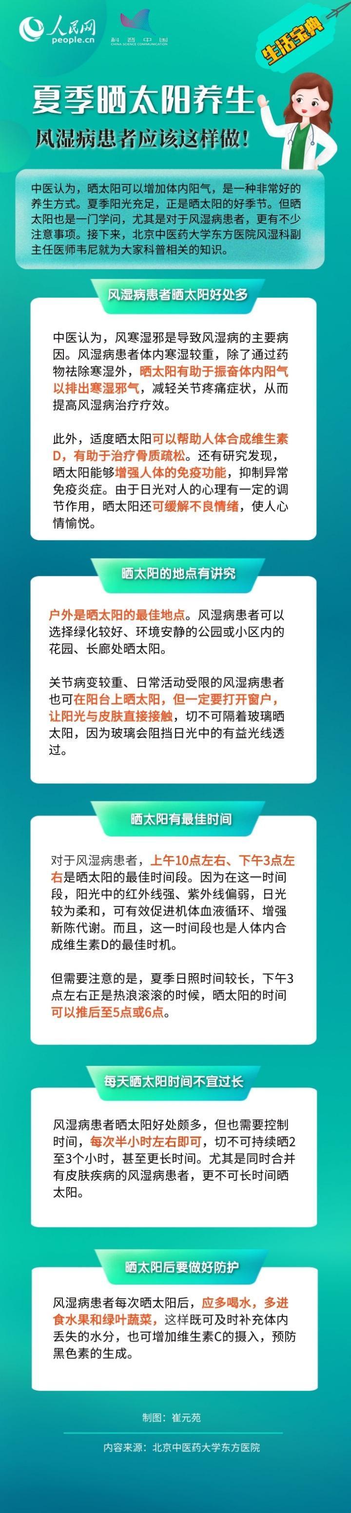 “啊晒太阳的晒，疾病离我远一点！”