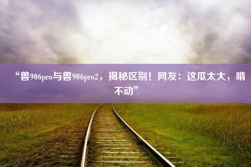 “兽906pro与兽906pro2，揭秘区别！网友：这瓜太大，啃不动”