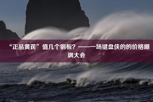 “正品黄芪”值几个铜板？——一场键盘侠的的价格嘲讽大会