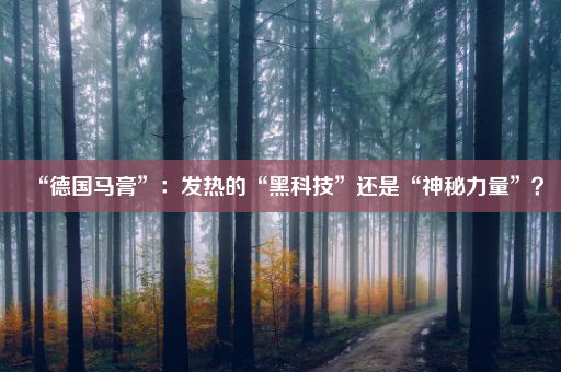 “德国马膏”：发热的“黑科技”还是“神秘力量”？