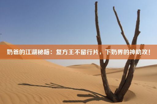 奶爸的江湖秘籍：复方王不留行片，下奶界的神助攻！